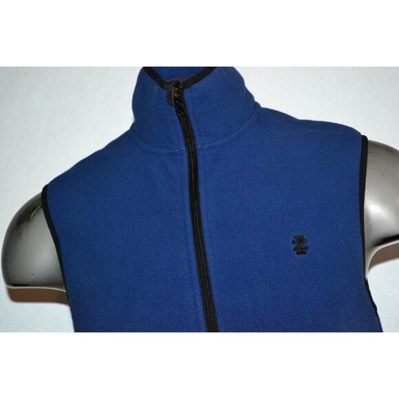 29838 IZOD Golf Jacket Vest Fleece Athletic Blue Polyester Size Small Mens - Picture 5 of 8